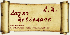 Lazar Milisavac vizit kartica